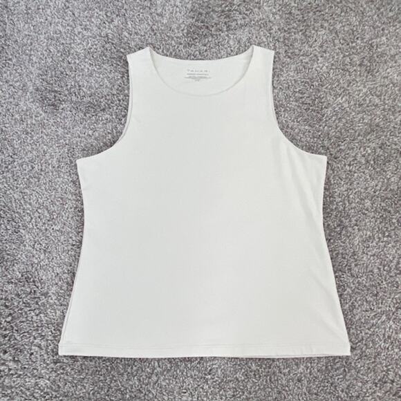 Tahari Modern Essentials Jersey Tank Neutral Sleeveless Stretch Women's Large - Picture 9 of 9